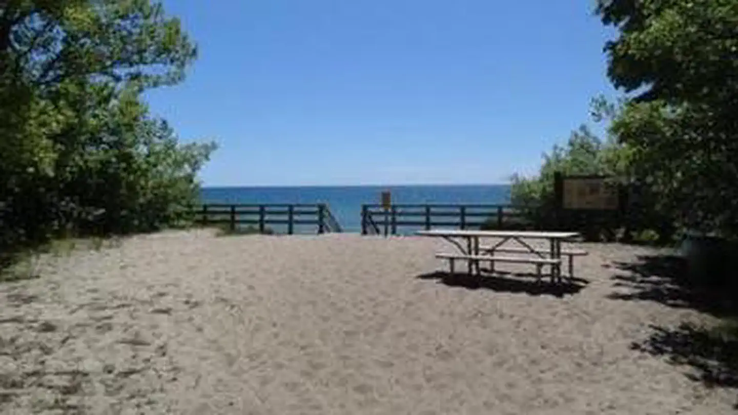 LAKE MICHIGAN AT ST. IGNACE photo